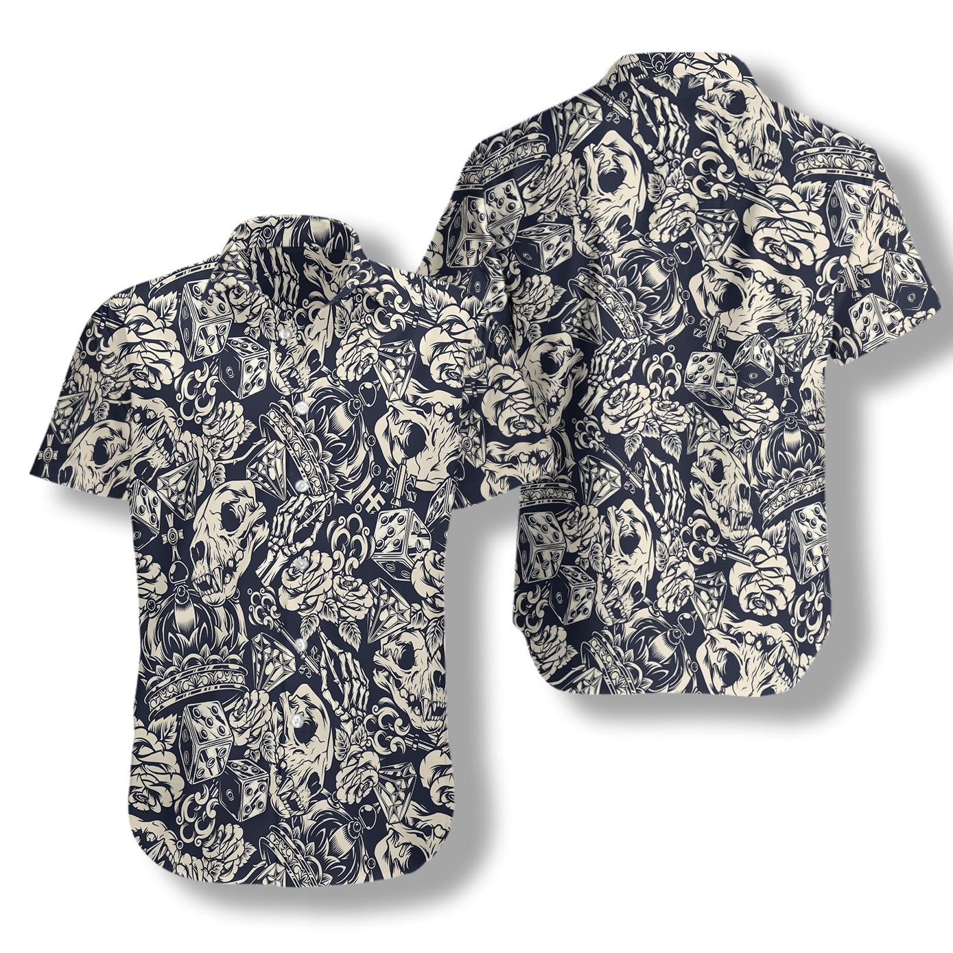 Apes Skull Seamless Pattern Hawaiian Shirt