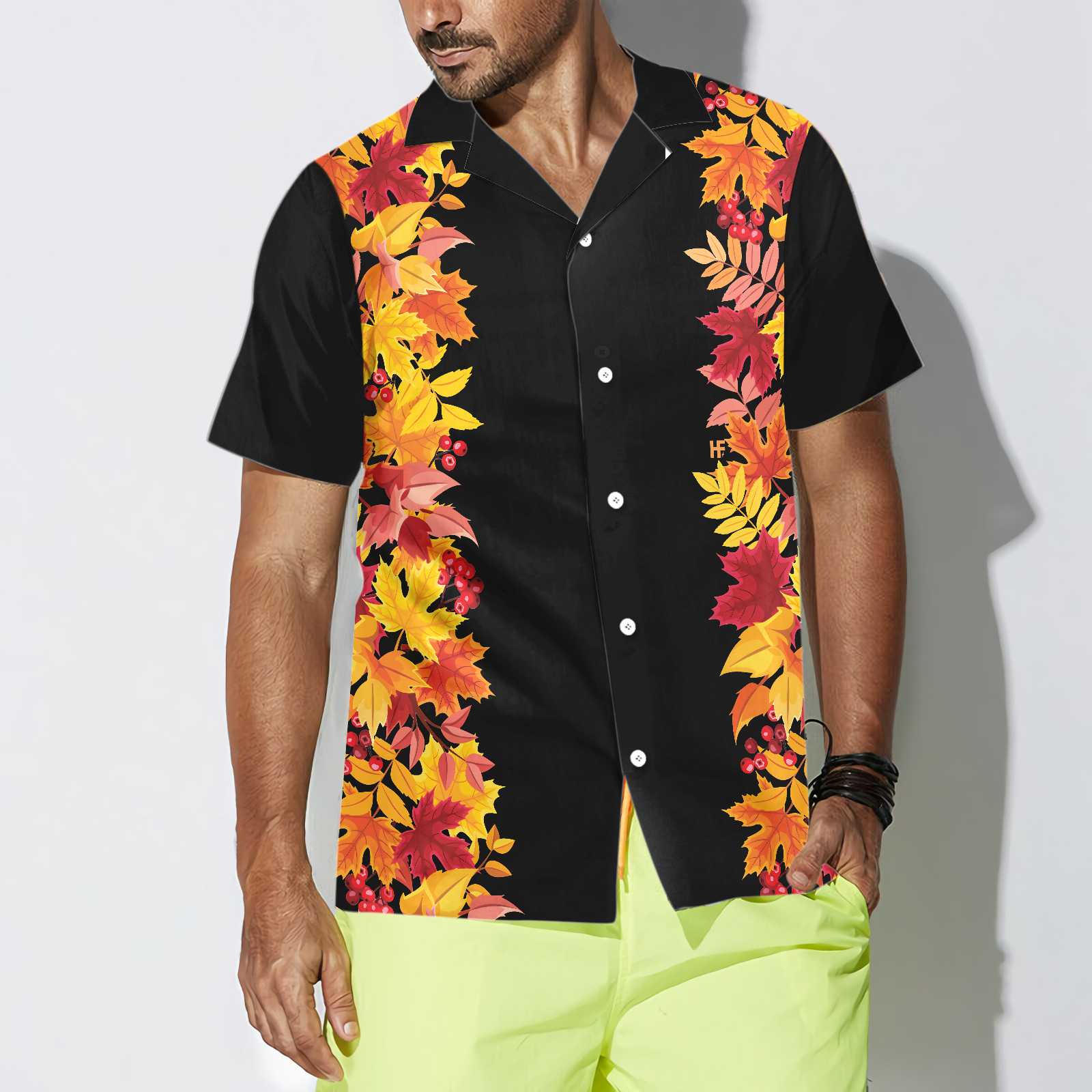 Colorful Autumn Thanksgiving Theme Hawaiian Shirt, Best Gift For Thanksgiving Day