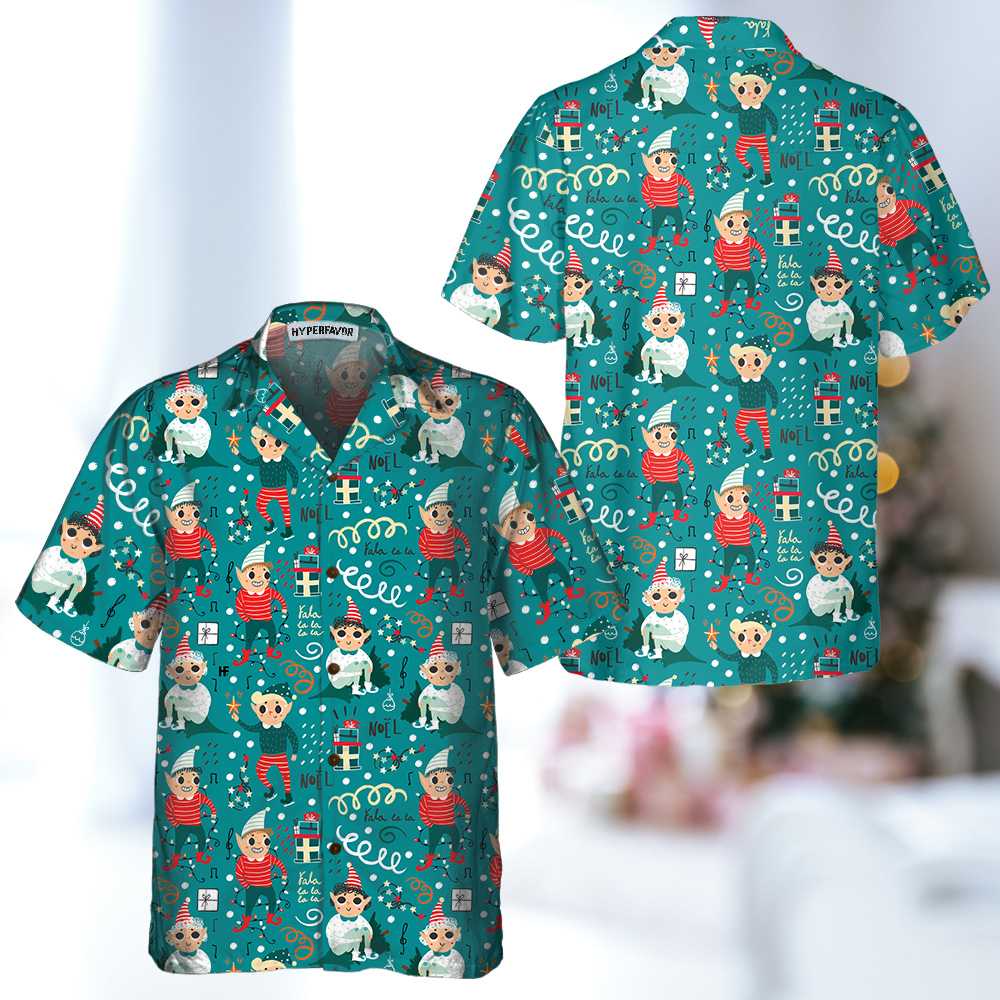 Playful Christmas Elves Hawaiian Shirt, Funny Elf Christmas Shirt, Best Christmas Gift Idea