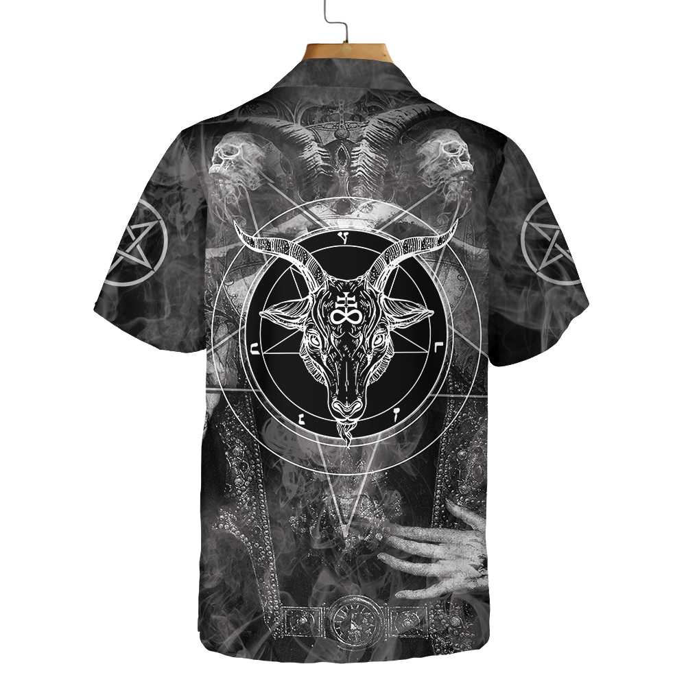 Satanic Skull Hawaiian Shirt, Satan Gothic Skull Shirt For Men And Women