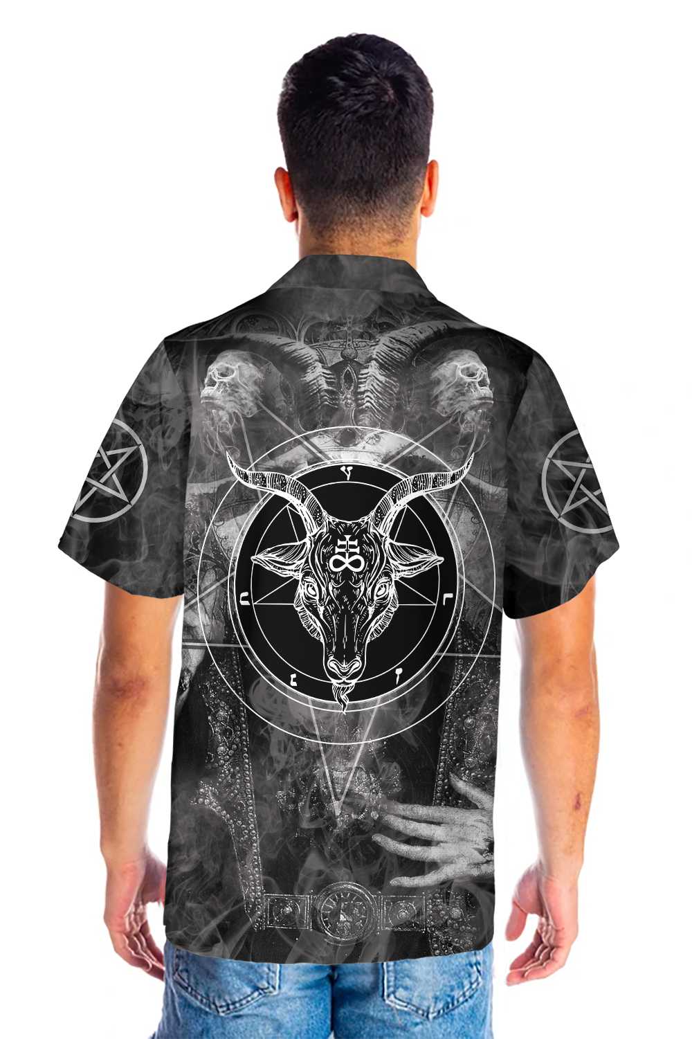 Satanic Skull Hawaiian Shirt, Satan Gothic Skull Shirt For Men And Women