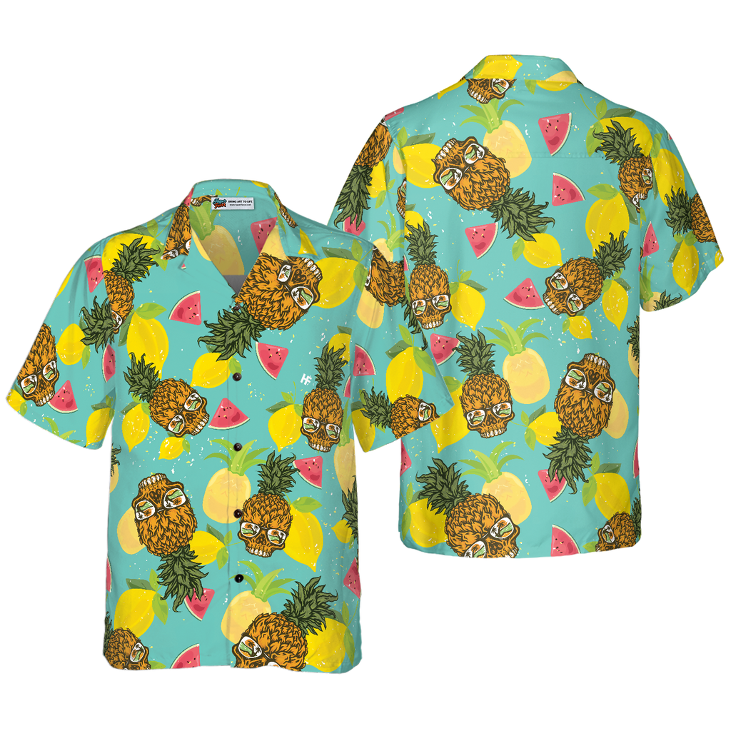 Skull With Sunglasses Hawaiian Shirt