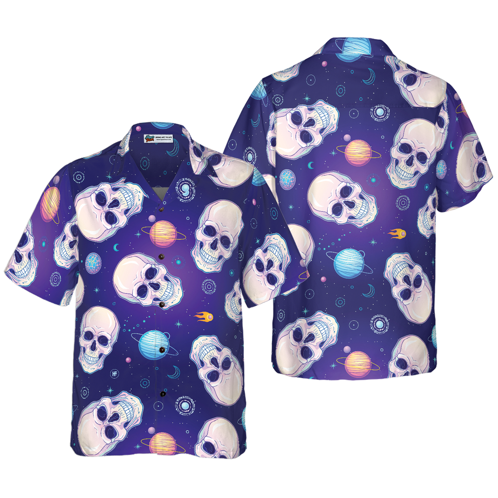 Skull Planets Outta Space Hawaiian Shirt