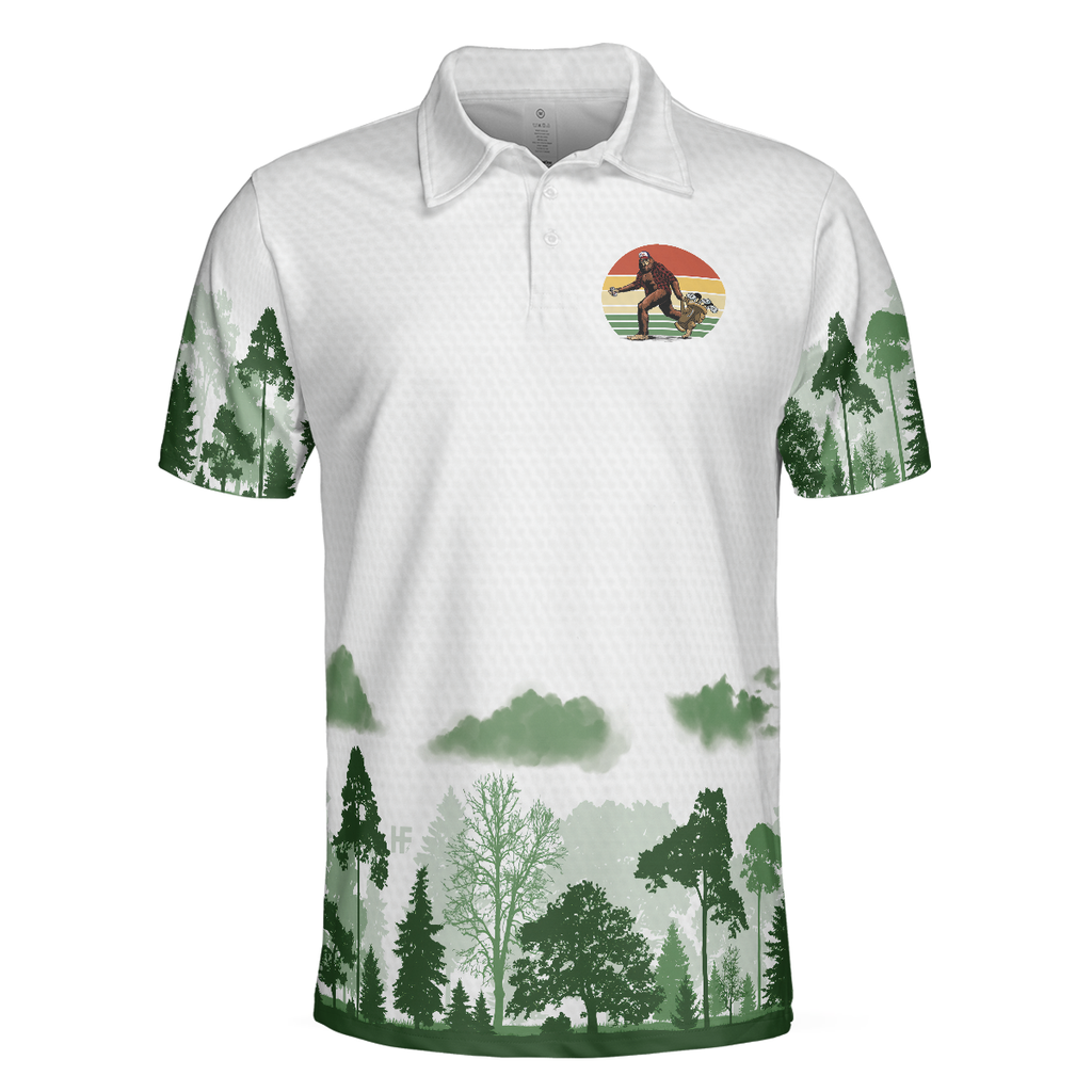 Golf Not All Wanders Polo Shirt, Cool Big Foot Golf Shirt For Male Golfers, Beer Drinking Golf Shirt