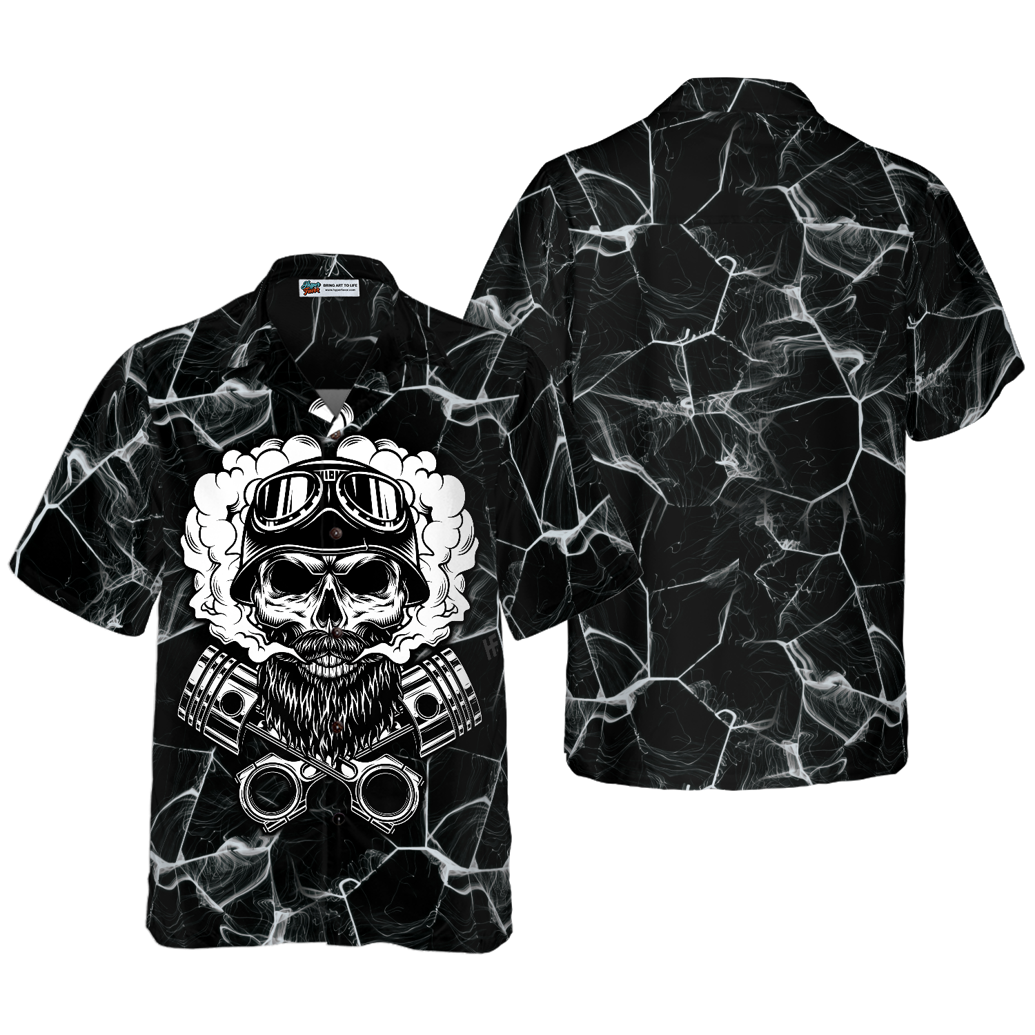 Skull Biker Motocycle Hawaiian Shirt, Motorcycle Shirts For Men And Women