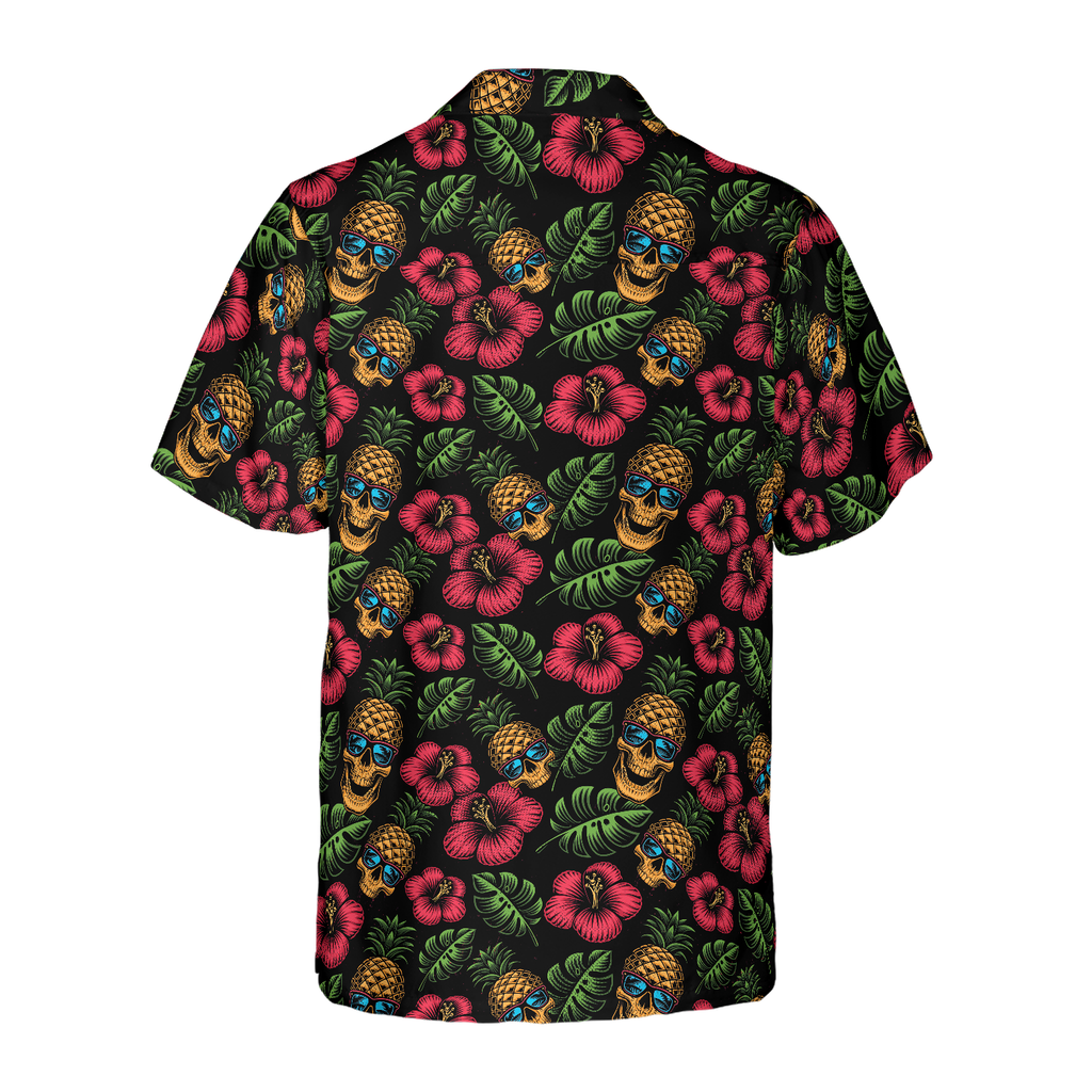 Skulls And Pineapples Seamless Pattern Hawaiian Shirt