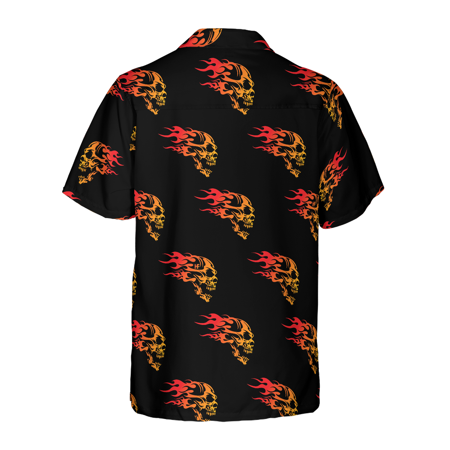 Flaming Angry Skull Hawaiian Shirt