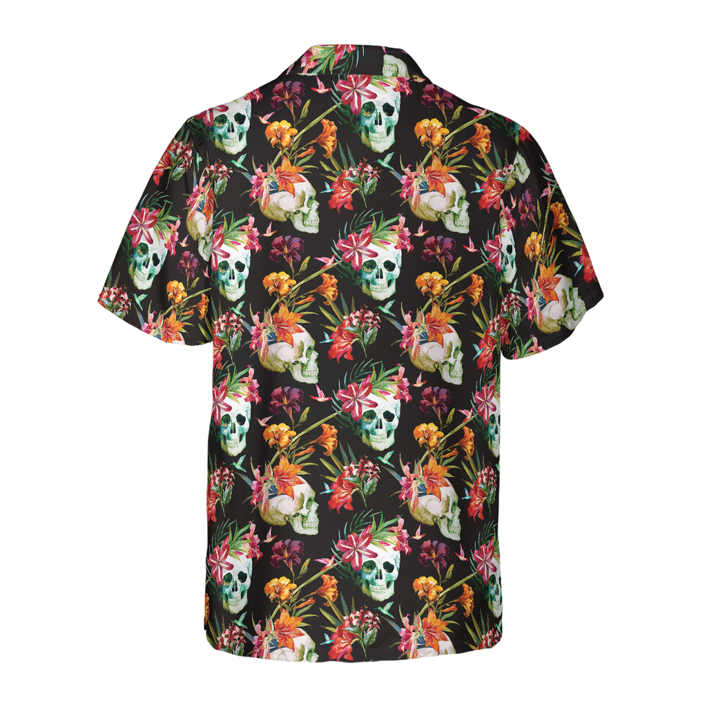 The Tropical Floral Skull Hawaiian Shirt