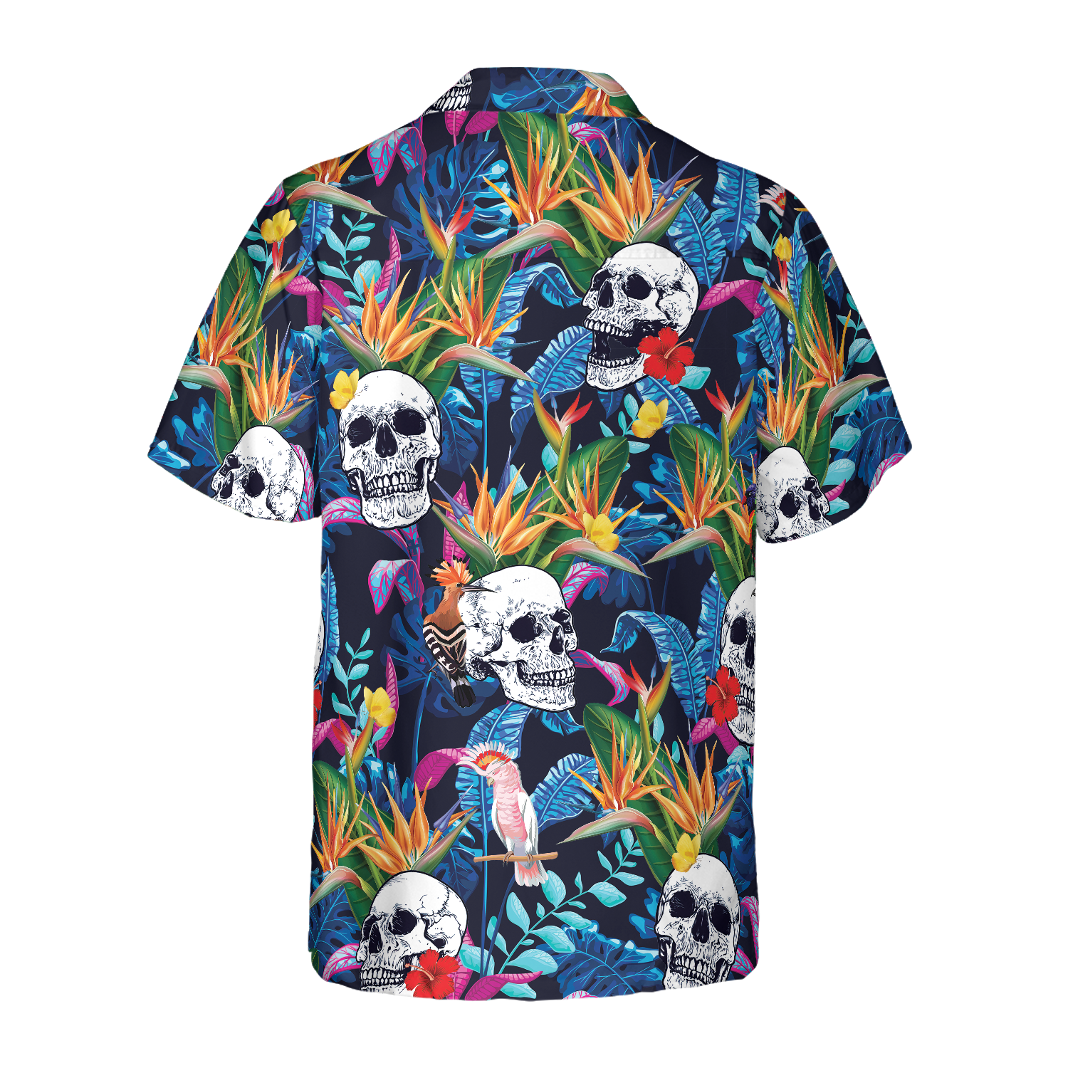 Colorful Tropical Forest And Skull Hawaiian Shirt