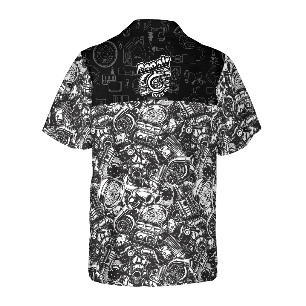 Repair Even Dead On Dark Background Hawaiian Shirt