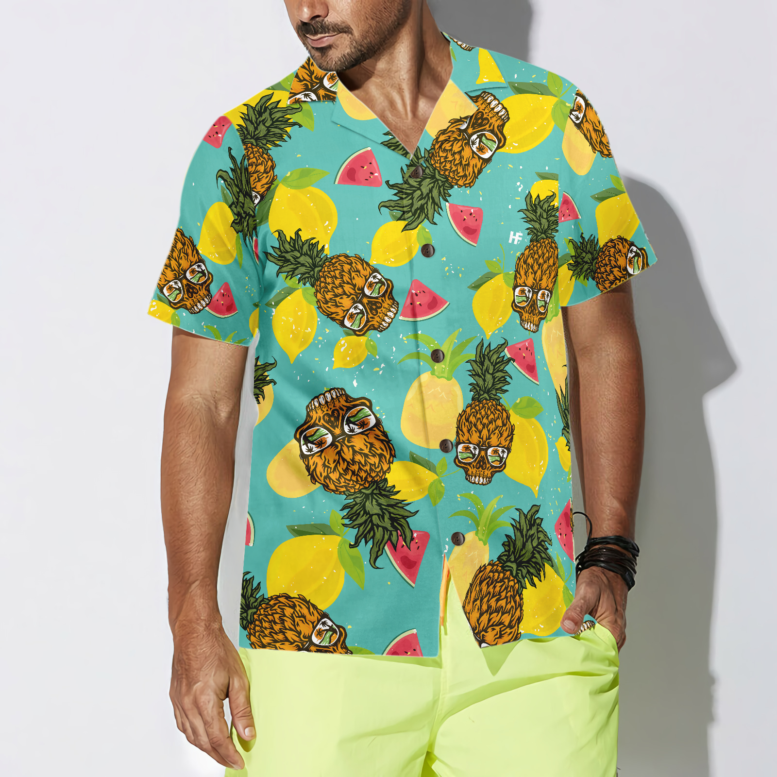 Skull With Sunglasses Hawaiian Shirt