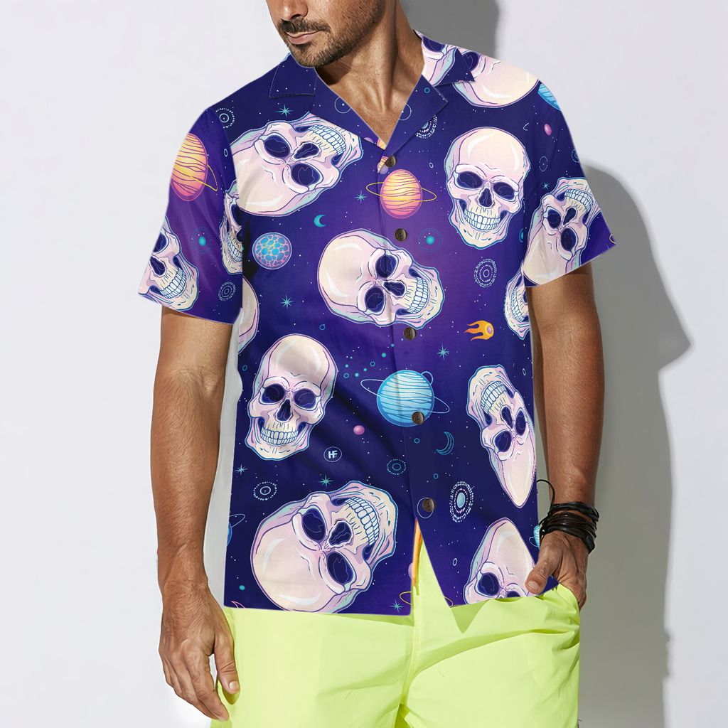 Skull Planets Outta Space Hawaiian Shirt