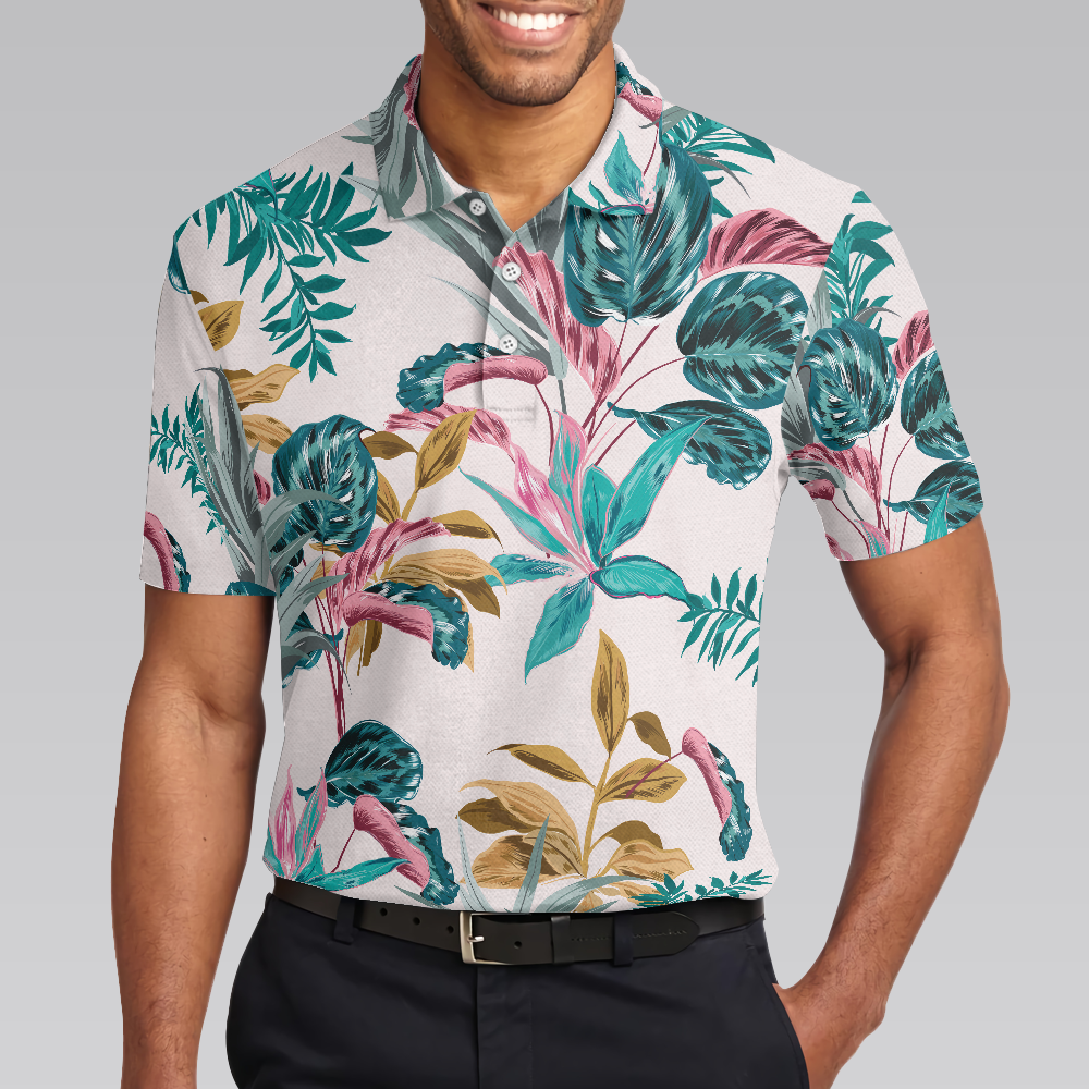 Exotic Tropical Plants Polo Shirt, Best Tropical Plant Polo Shirt For Adults, Tropical Themed Shirt