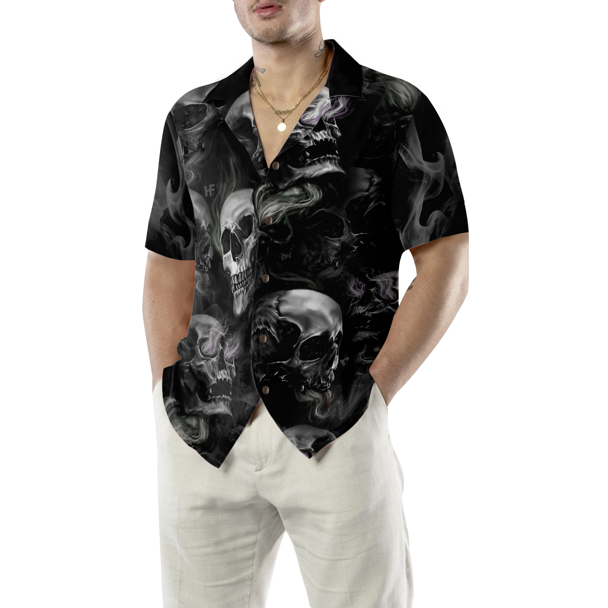 Luxury Skull Smoke V2 Hawaiian Shirt