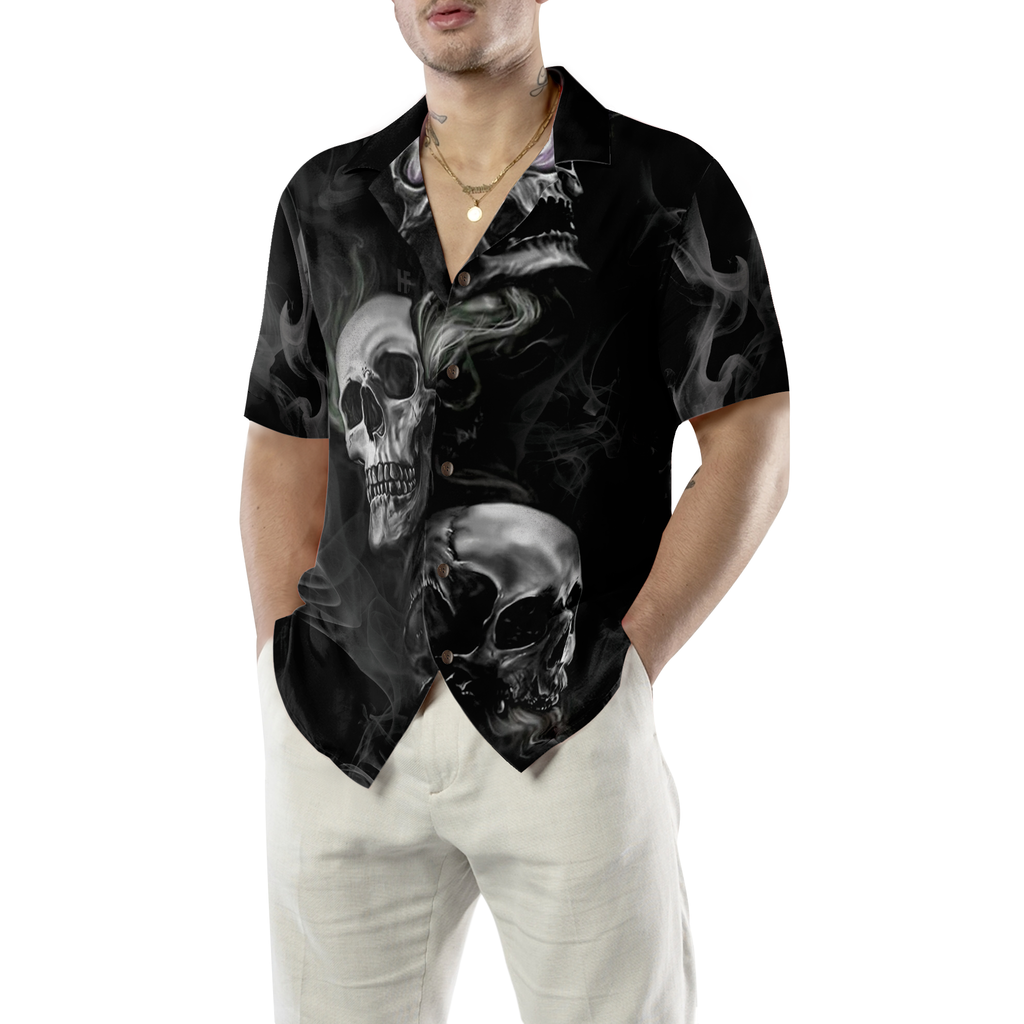 Luxury Skull Smoke Hawaiian Shirt