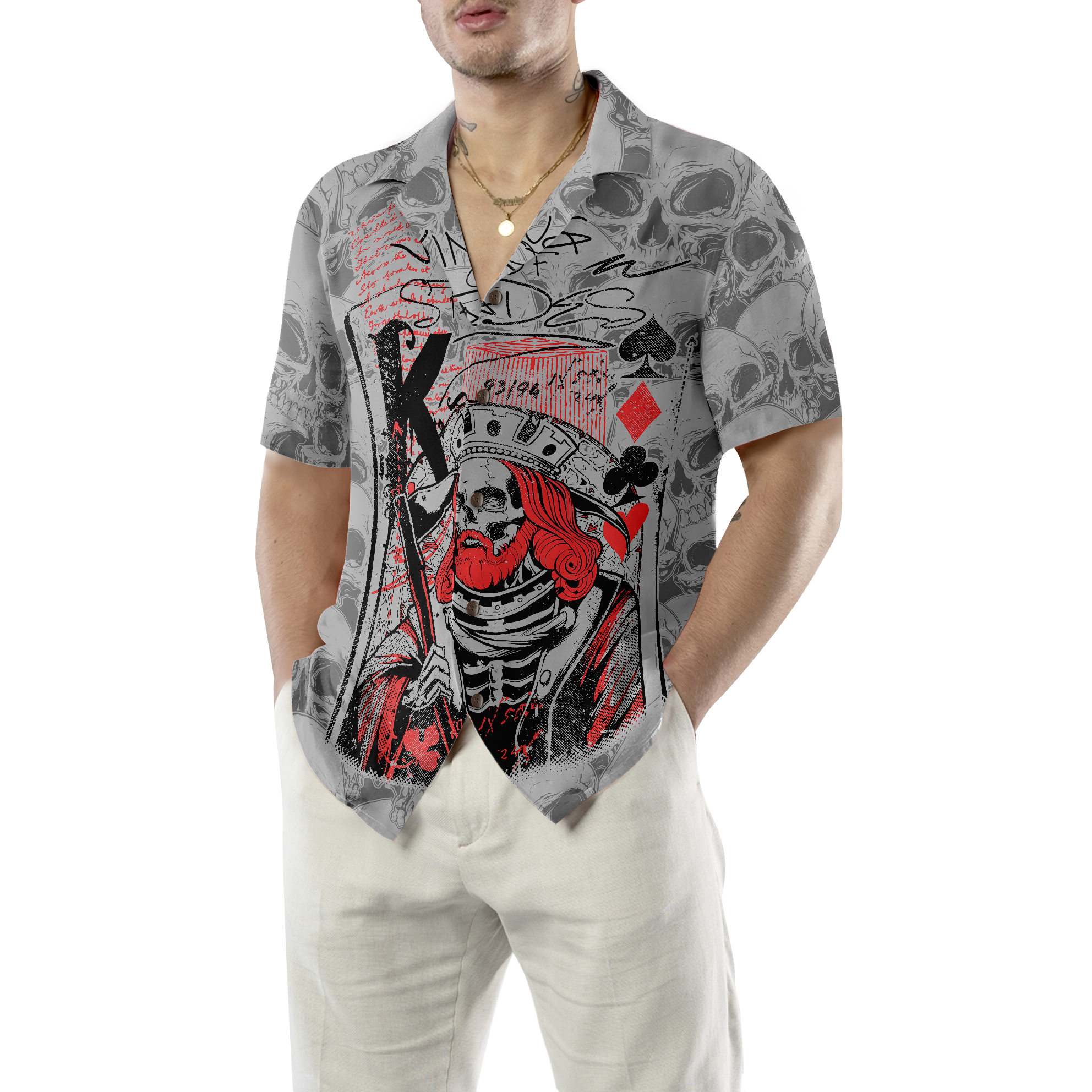 Skull King Spades Skull Hawaiian Shirt, Best Skull Shirt For Men And Women